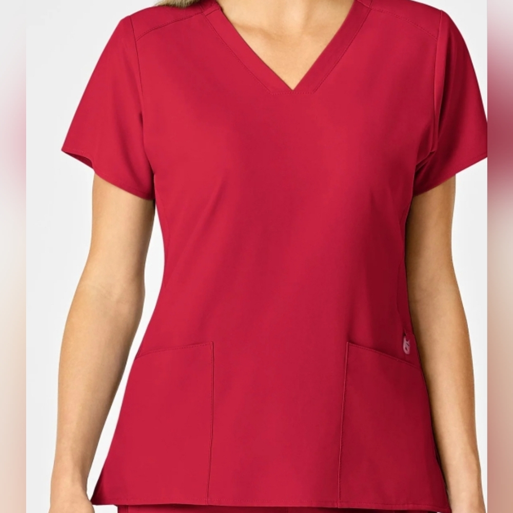 Four Stretch 4 - Red Scrub Top